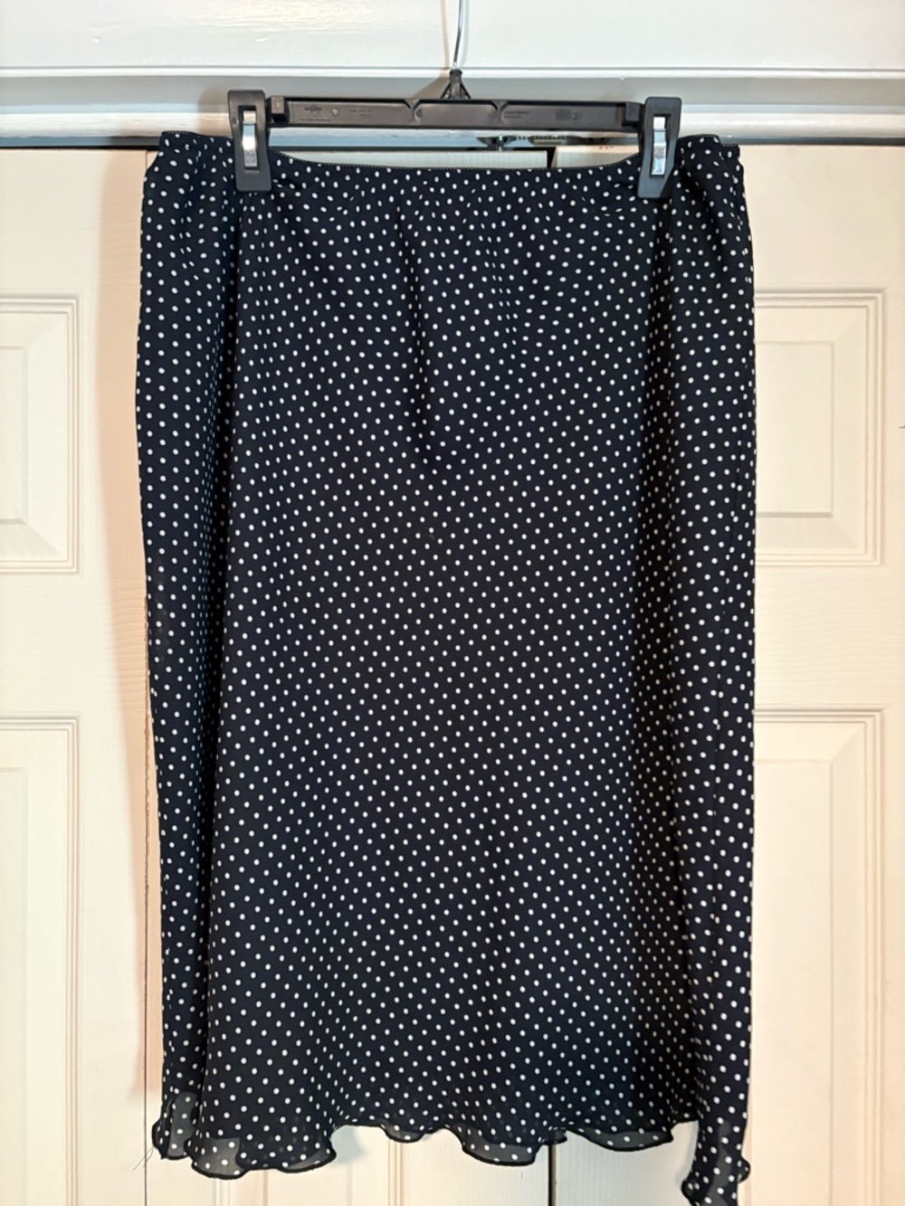 Norton & Co Blue Polka Dot Chiffon Skirt sz 2X